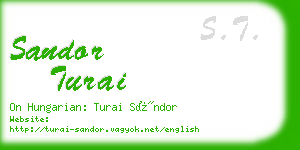 sandor turai business card